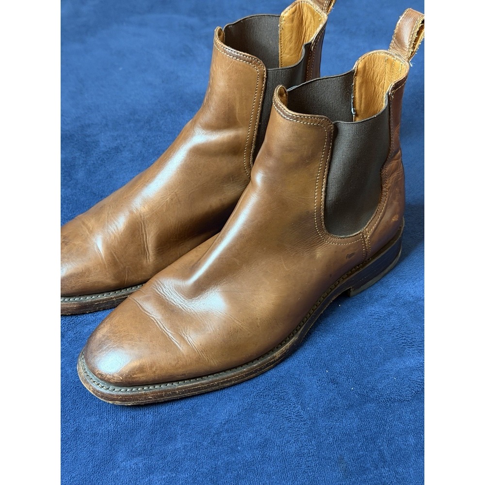 Frye Tyler Flex Chelsea Boots Mens Sz 9 Tan Brown Leather Goodyear Welt 4001